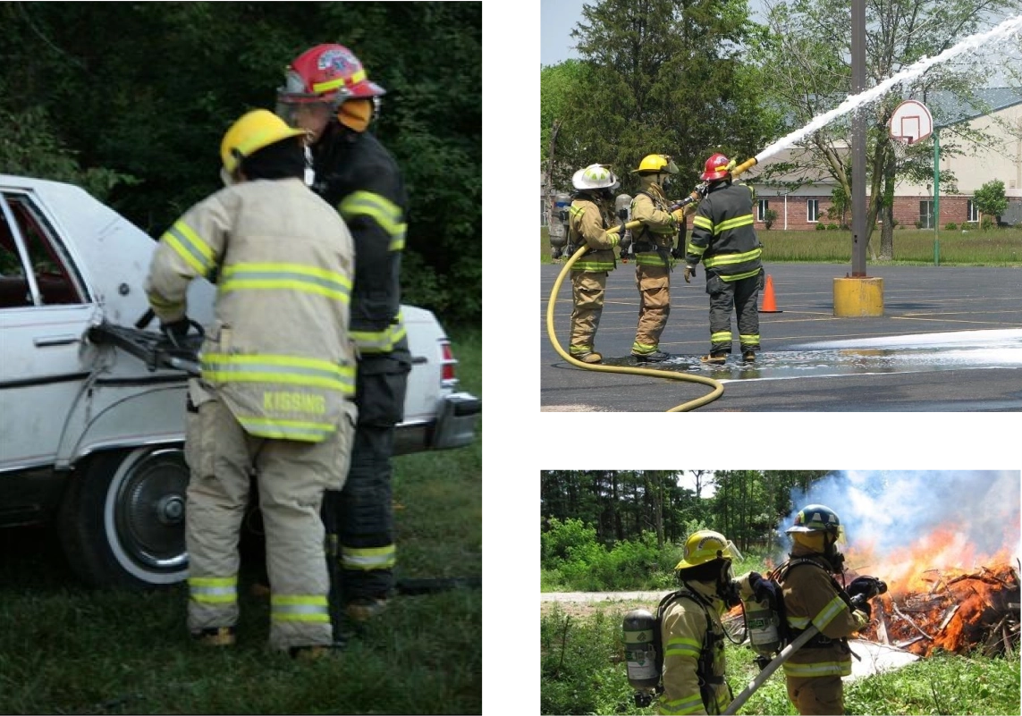Firefighters battling controlled blaze